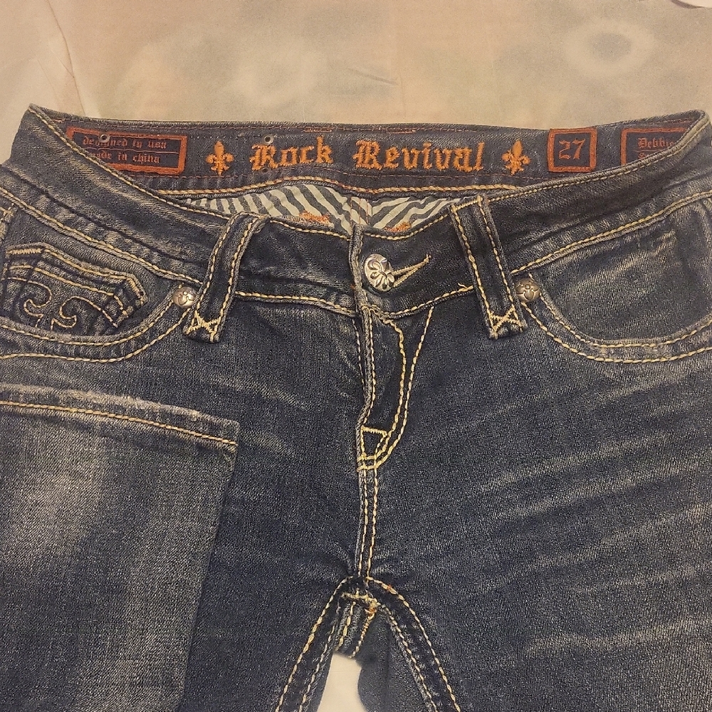 Rock Revival ourselves! DEBBIE Dark Blue Straight Leg Jeans 27